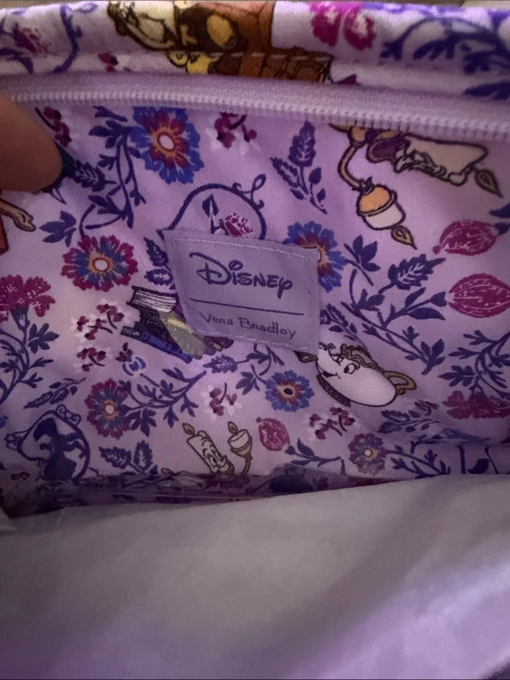 Vera Bradley Trapeze Cosmetic x Disney Belle Petite Floral